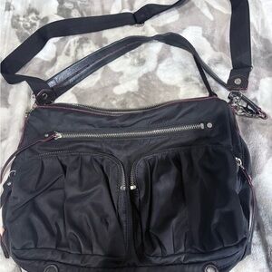 MZ Wallace Black Vinyl Women's Shoulder Bag